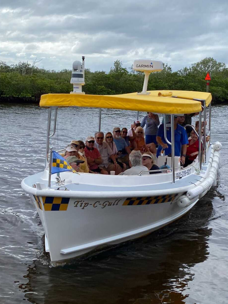 Passengers Riding The Tip-C-Gull Water Taxi